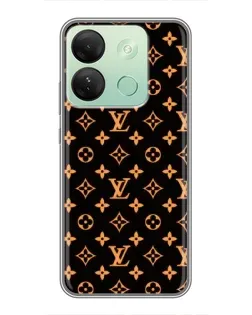 Чехол для Infinix Smart 7 HD с картинкой «Золотая монограмма LV»