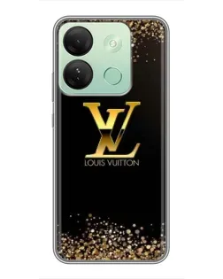 Чехол для Infinix Smart 7 HD с картинкой «LV — золотые искры»