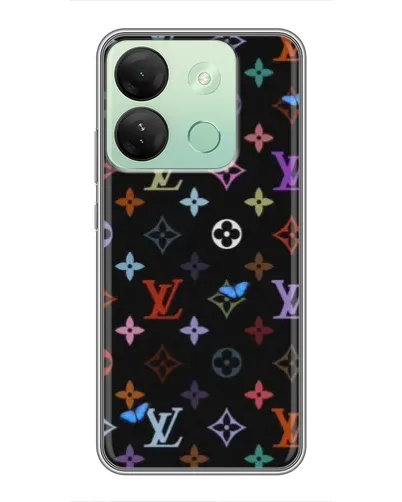 Чехол для Infinix Smart 7 HD с картинкой «Цветная монограмма LV» Чехол для Infinix Smart 7 HD с картинкой «Цветная монограмма LV»
