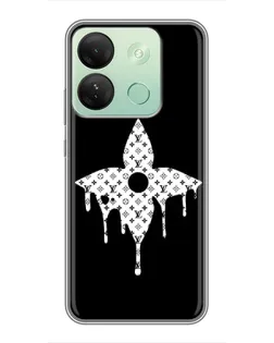 Чехол для Infinix Smart 7 HD с картинкой «Цветочная монограмма»