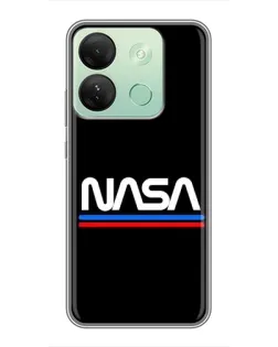 Чехол для Infinix Smart 7 HD с картинкой «NASA — классика Red Blue» Чехол для Infinix Smart 7 HD с картинкой «NASA — классика Red Blue»