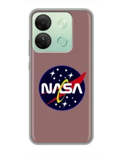 Чехол для Infinix Smart 7 HD с картинкой «NASA — ретро космос»