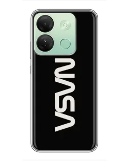 Чехол для Infinix Smart 7 HD с картинкой «NASA — вертикальный логотип»
