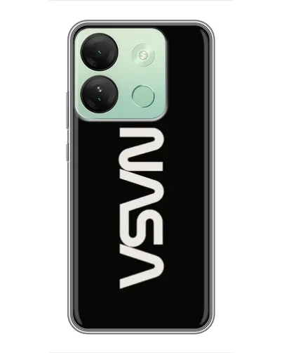 Чехол для Infinix Smart 7 HD с картинкой «NASA — вертикальный логотип» Чехол для Infinix Smart 7 HD с картинкой «NASA — вертикальный логотип»