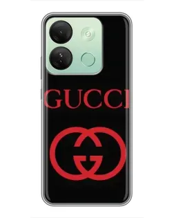 Чехол для Infinix Smart 7 HD с картинкой «Gucci — красный логотип»