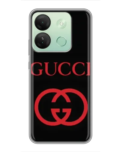 Чехол для Infinix Smart 7 HD с картинкой «Gucci — красный логотип»