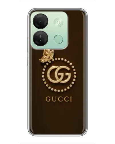 Чехол для Infinix Smart 7 HD с картинкой «Gucci — золотая бабочка»