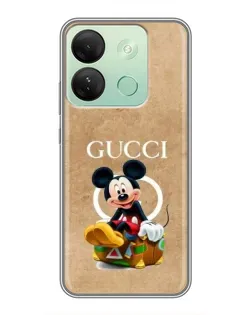 Чехол для Infinix Smart 7 HD с картинкой «Микки Маус Gucci — крафт»