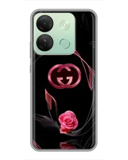 Чехол для Infinix Smart 7 HD с картинкой «Gucci — неоновая роза»