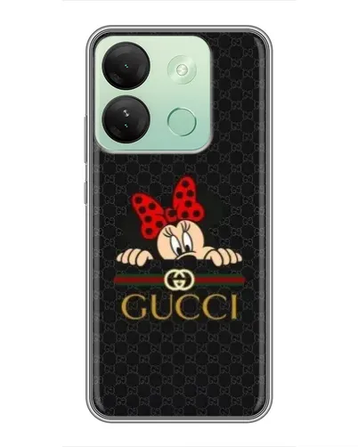 Чехол для Infinix Smart 7 HD с картинкой «Минни Маус Gucci — черный»