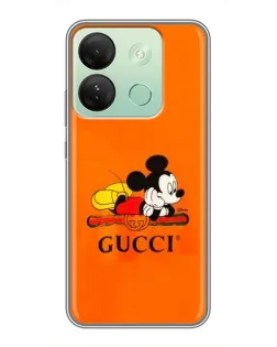 Чохол для Infinix Smart 7 HD з картинкою «Міккі Маус Gucci — помаранч»