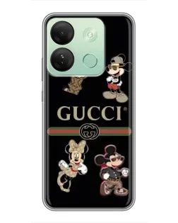 Чохол для Infinix Smart 7 HD з картинкою «Gucci — герої Disney та монограма»