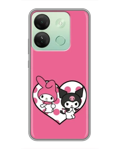 Чехол для Infinix Smart 7 HD с картинкой «Kuromi и My Melody»