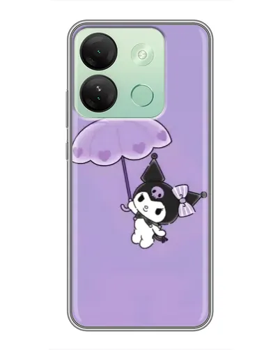 Чехол для Infinix Smart 7 HD с картинкой «Kuromi с зонтиком»