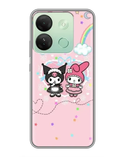 Чехол для Infinix Smart 7 HD с картинкой «My Melody и Kuromi»