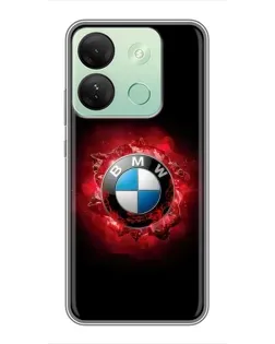 Чехол для Infinix Smart 7 HD с картинкой «Логотип BMW — вспышка»
