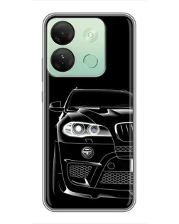 Чехол для Infinix Smart 7 HD с картинкой «Темный силуэт BMW»