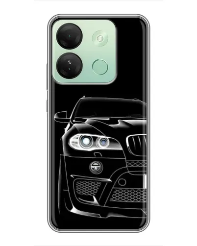 Чехол для Infinix Smart 7 HD с картинкой «Темный силуэт BMW»