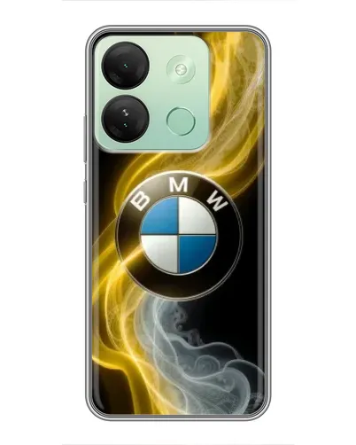 Чехол для Infinix Smart 7 HD с картинкой «Золотистый дым BMW»