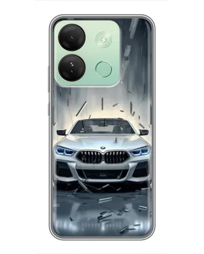 Чехол для Infinix Smart 7 HD с картинкой «BMW в свете фар»