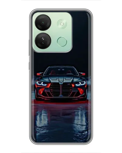 Чехол для Infinix Smart 7 HD с картинкой «BMW на мокрой дороге»