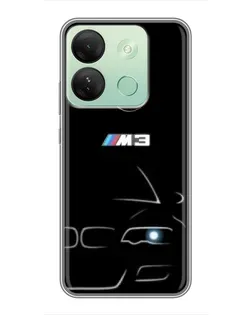 Чехол для Infinix Smart 7 HD с картинкой «Минималистичный принт BMW M3»