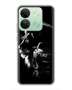 Чехол для Infinix Smart 7 HD с картинкой «BMW и лев»