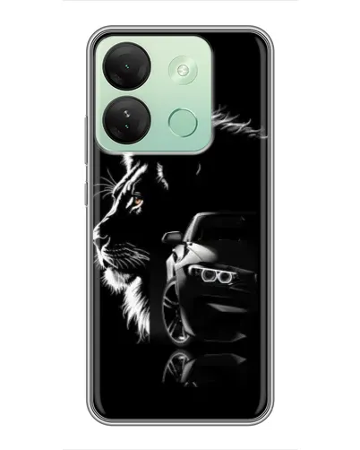 Чехол для Infinix Smart 7 HD с картинкой «BMW и лев»