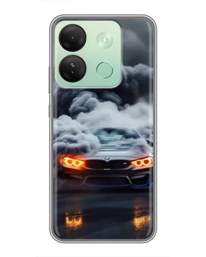 Чехол для Infinix Smart 7 HD с картинкой «BMW в дыму»