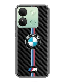 Чехол для Infinix Smart 7 HD с картинкой «Эмблема BMW и карбон»
