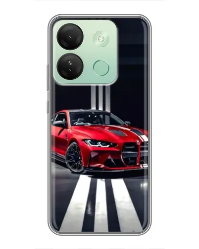Чехол для Infinix Smart 7 HD с картинкой «Красная BMW на дороге»