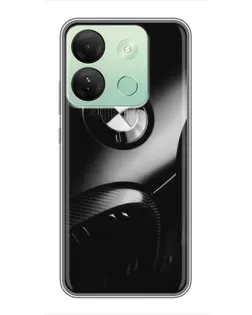 Чехол для Infinix Smart 7 HD с картинкой «Эмблема BMW — макро»