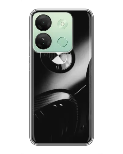 Чехол для Infinix Smart 7 HD с картинкой «Эмблема BMW — макро»