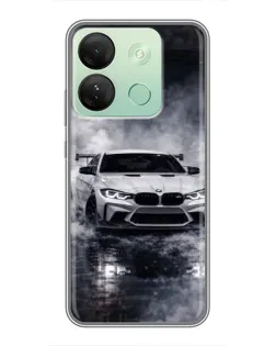 Чехол для Infinix Smart 7 HD с картинкой «BMW сквозь туман»