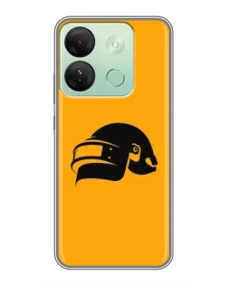 Чехол для Infinix Smart 7 HD с картинкой «PUBG — золотой шлем»
