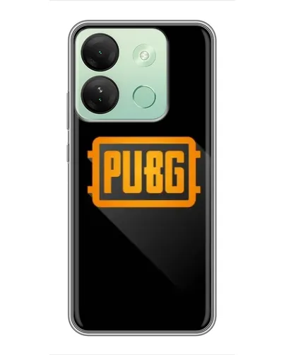 Чехол для Infinix Smart 7 HD с картинкой «PUBG — рамка лого»