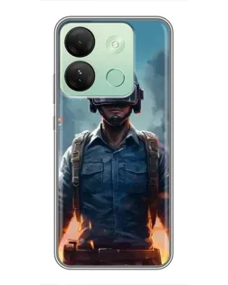 Чехол для Infinix Smart 7 HD с картинкой «PUBG — реалистичный герой»