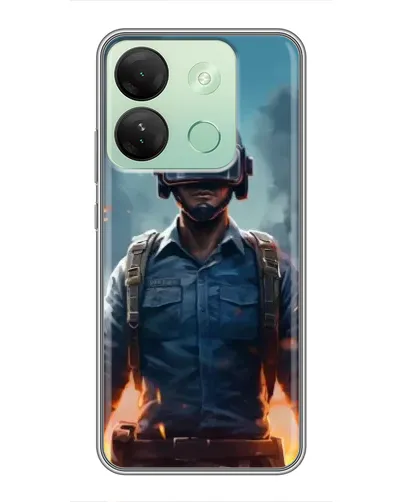 Чехол для Infinix Smart 7 HD с картинкой «PUBG — реалистичный герой»