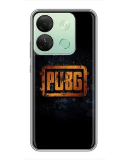 Чехол для Infinix Smart 7 HD с картинкой «PUBG — золотой логотип»