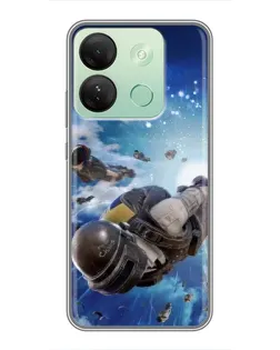 Чехол для Infinix Smart 7 HD с картинкой «Десант PUBG — прыжок»
