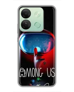 Чохол для Infinix Smart 7 HD з картинкою «Червоний імпостер — макро»