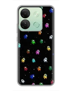 Чохол для Infinix Smart 7 HD з картинкою «Екіпаж Among Us»