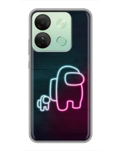 Чехол для Infinix Smart 7 HD с картинкой «Among Us неон-арт» Чехол для Infinix Smart 7 HD с картинкой «Among Us неон-арт»