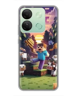 Чохол для Infinix Smart 7 HD з картинкою «Стів на фермі»