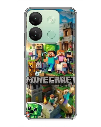 Чехол для Infinix Smart 7 HD с картинкой «Замок Minecraft»