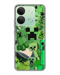 Чохол для Infinix Smart 7 HD з картинкою «Кріпери Minecraft»