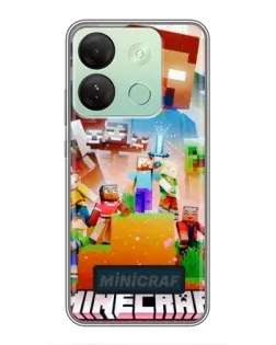 Чохол для Infinix Smart 7 HD з картинкою «Minecraft герої гри»