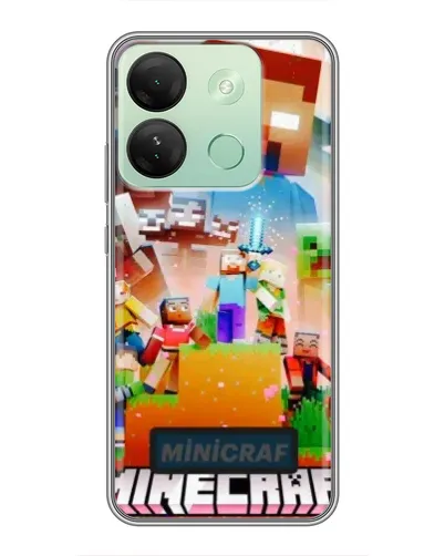 Чехол для Infinix Smart 7 HD с картинкой «Minecraft герои игры»