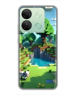 Чехол для Infinix Smart 7 HD с картинкой «Minecraft летний день»