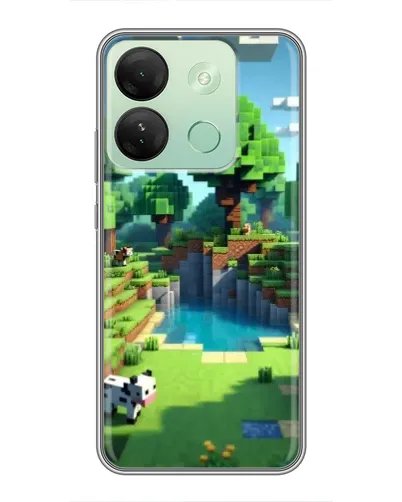 Чехол для Infinix Smart 7 HD с картинкой «Minecraft летний день»